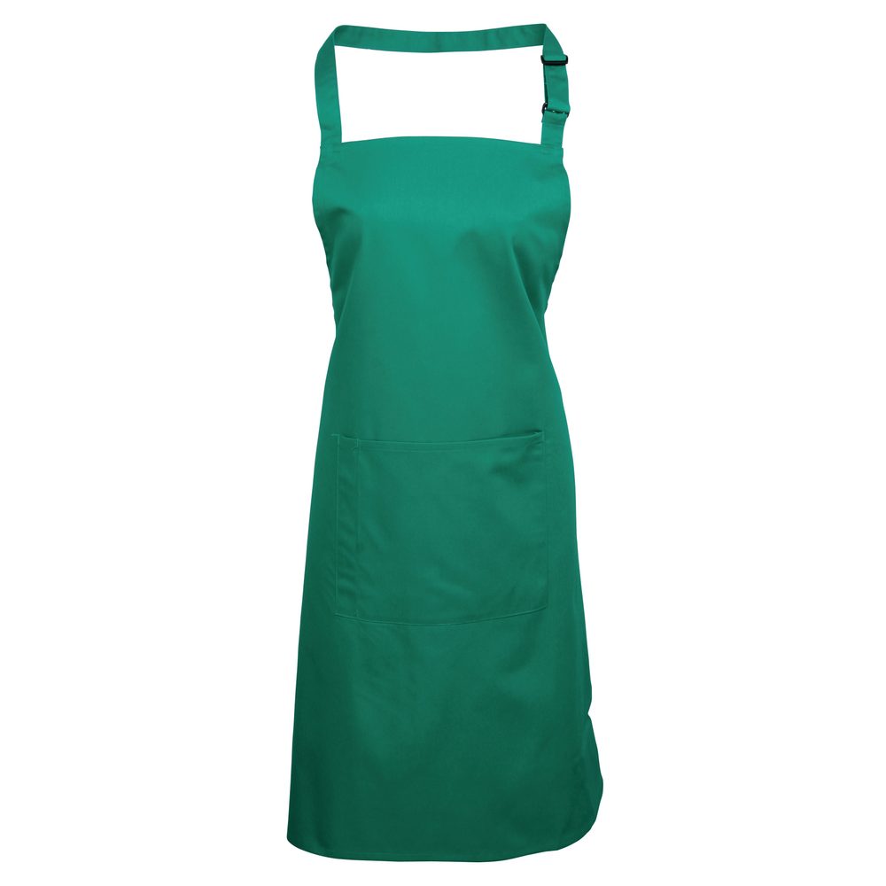 Premier Workwear Kuchyňská zástěra s laclem a kapsou - Emerald