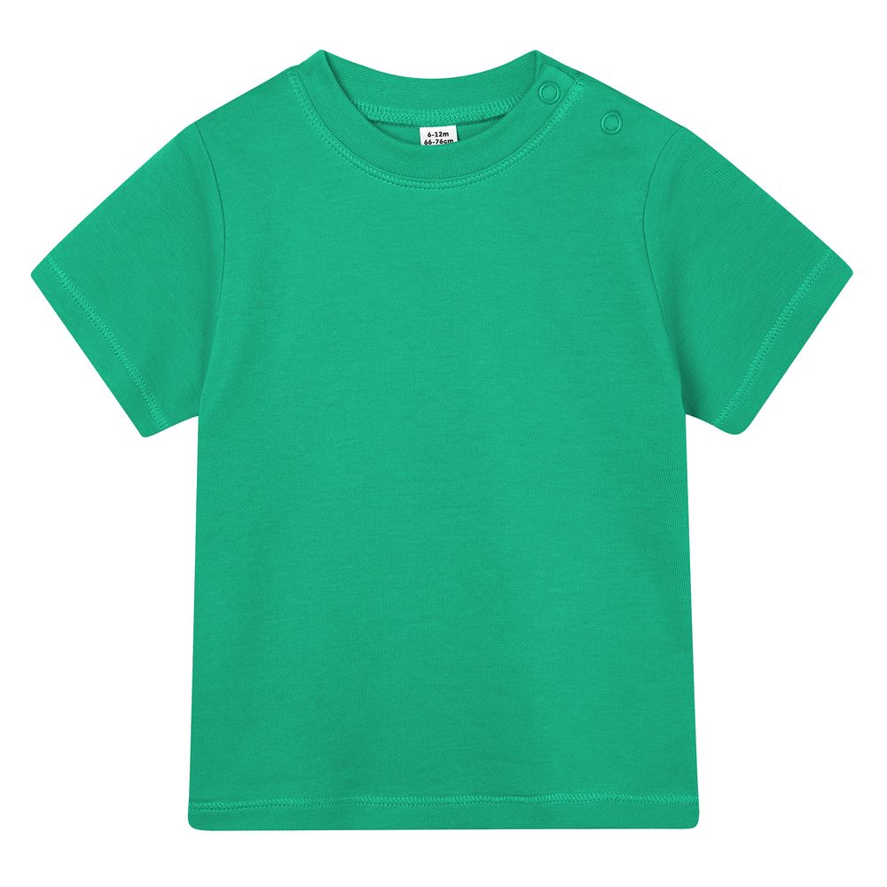 Babybugz Jednofarebné dojčenské tričko - Stredne zelená | 3-6 mesiacov
