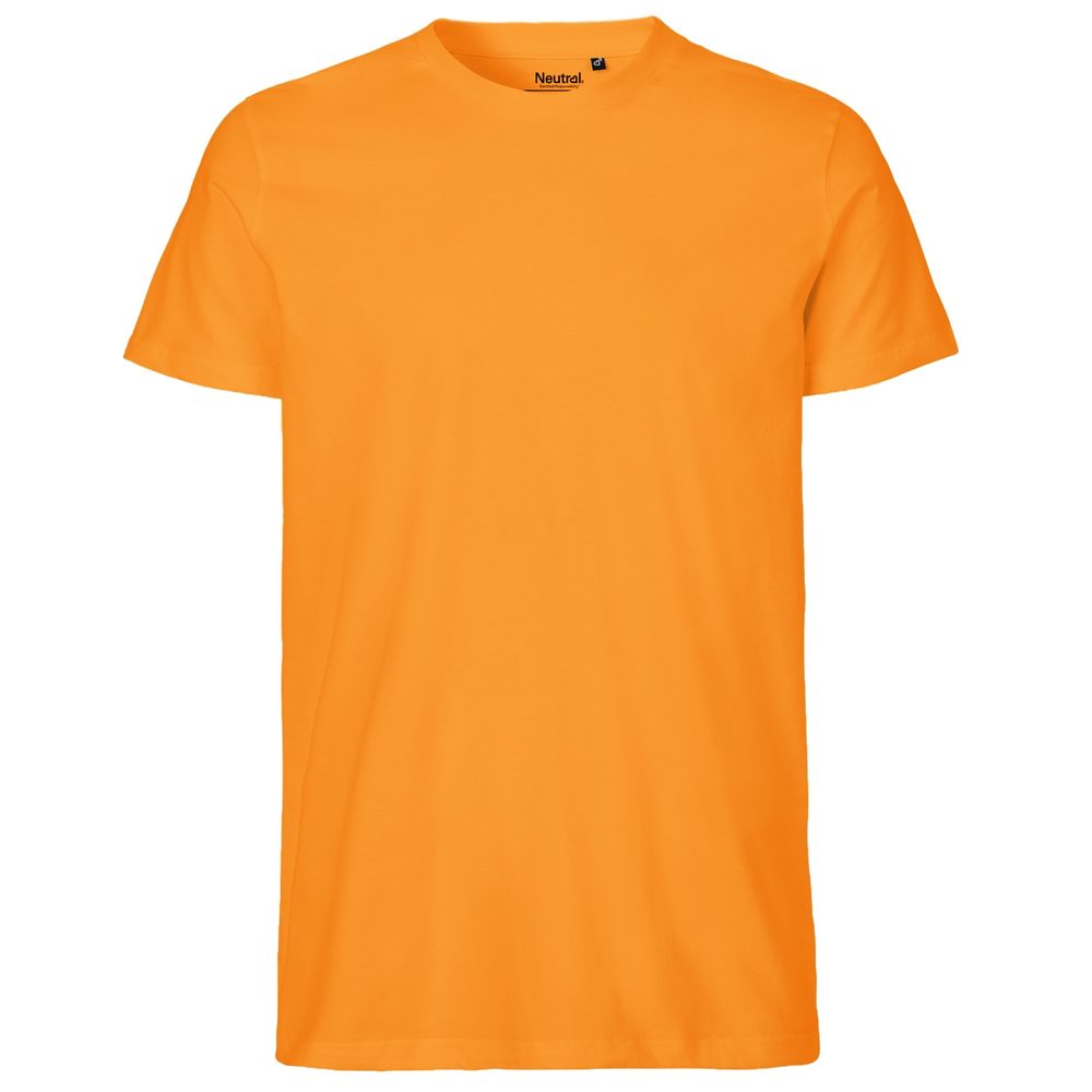 Neutral Pánské tričko Fit z organické Fairtrade bavlny - Světle oranžová | M