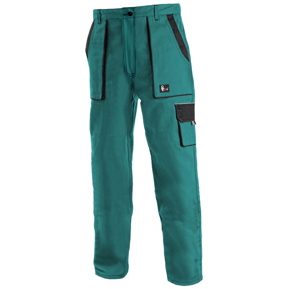 Canis (CXS) Dámske pracovné nohavice CXS LUXY ELENA - Zelená / čierna | 40