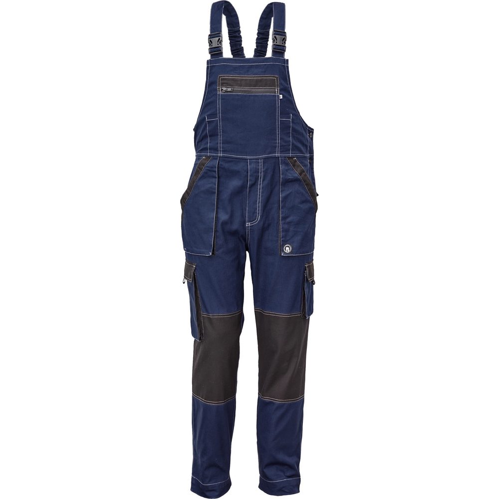 Cerva Pánské pracovní kalhoty s laclem MAX SUMMER - Tmavě modrá / antracit | 52