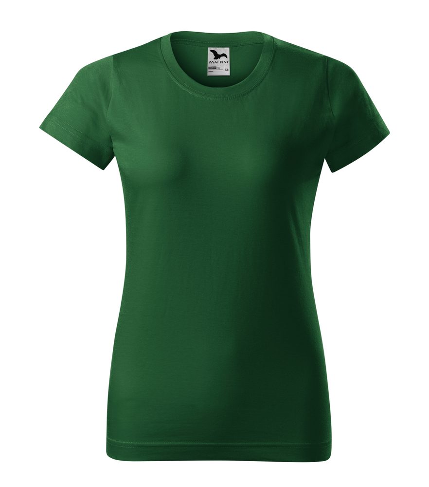 MALFINI Dámské tričko Basic - Lahvově zelená | XL