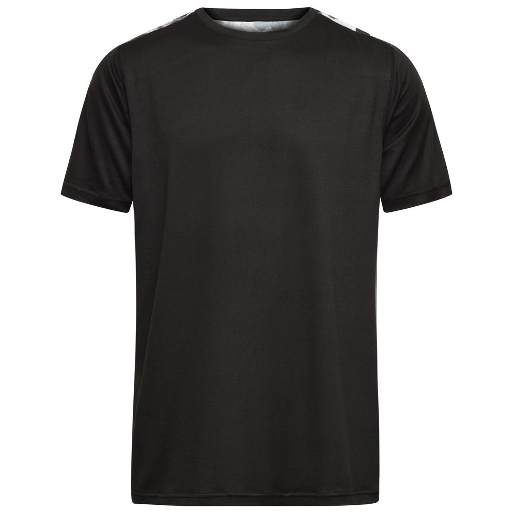 James & Nicholson Pánske športové tričko JN524 - Čierna / čierno potlačená | XL