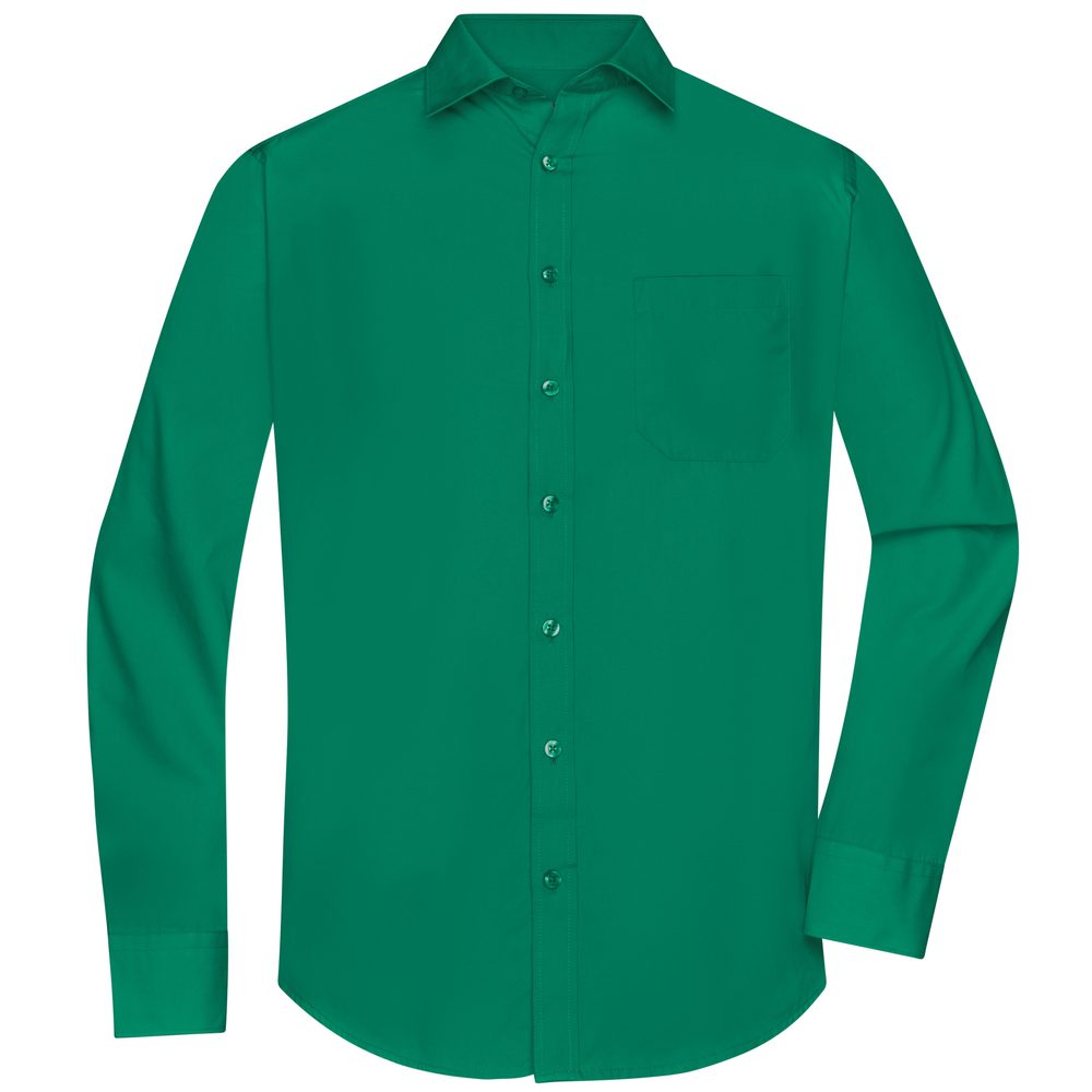 James & Nicholson Pánská košile s dlouhým rukávem JN678 - Irská zelená | M