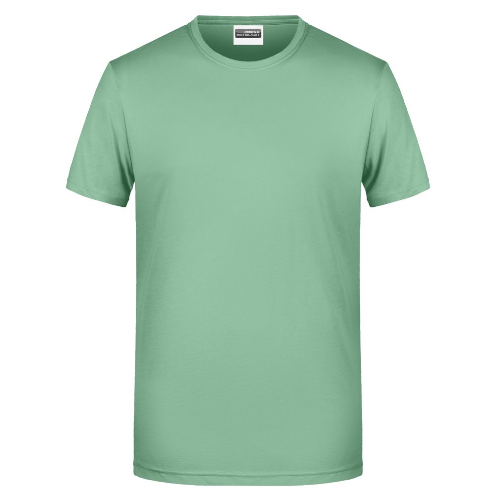 James & Nicholson Klasické pánske tričko z biobavlny 8008 - Jadeitová zelená | XXXL