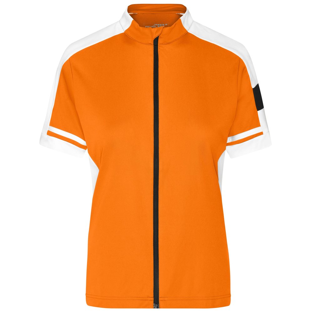 James & Nicholson Dámský cyklistický dres JN453 - Oranžová | S