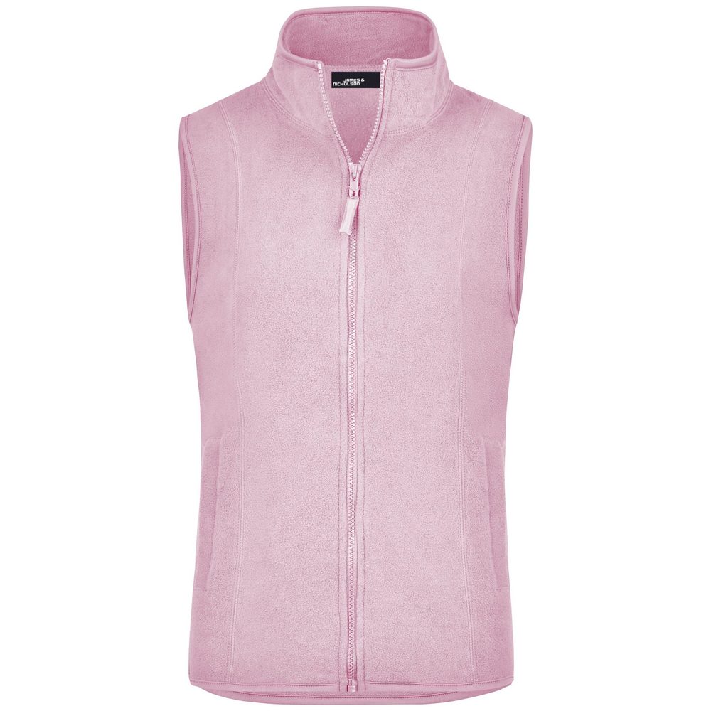 James & Nicholson Dámská fleecová vesta JN048 - Světle růžová | L