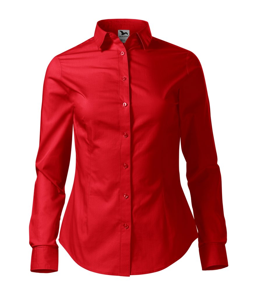 MALFINI Dámská košile s dlouhým rukávem Style - Červená | S