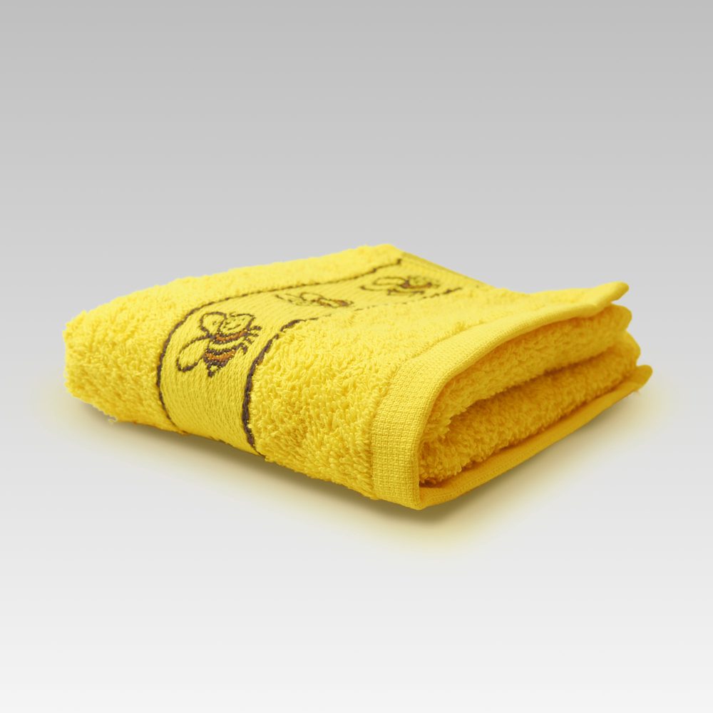 Dobrý Textil Detský uterák s motívom 30x50 - Žltá | 30 x 50 cm