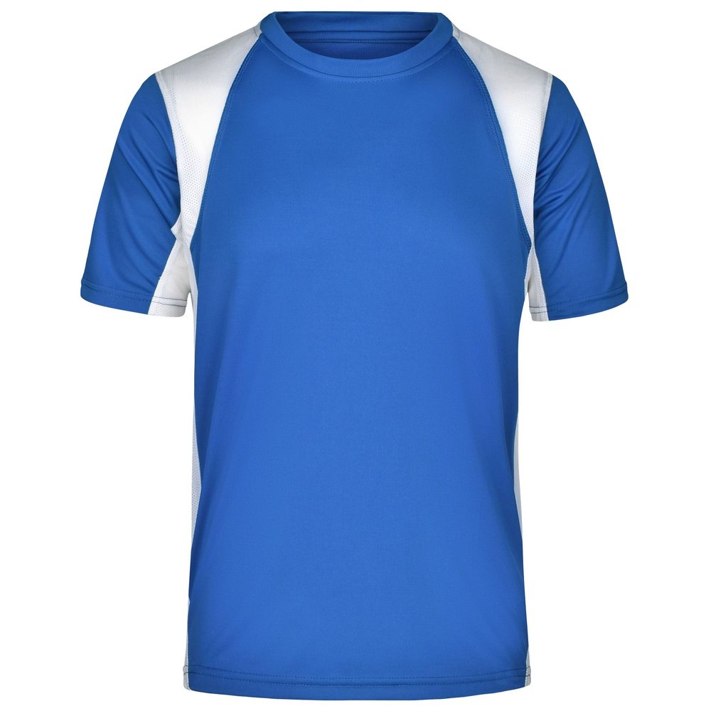 James & Nicholson Pánské sportovní tričko s krátkým rukávem JN306 - Královská modrá / bílá | XXXL