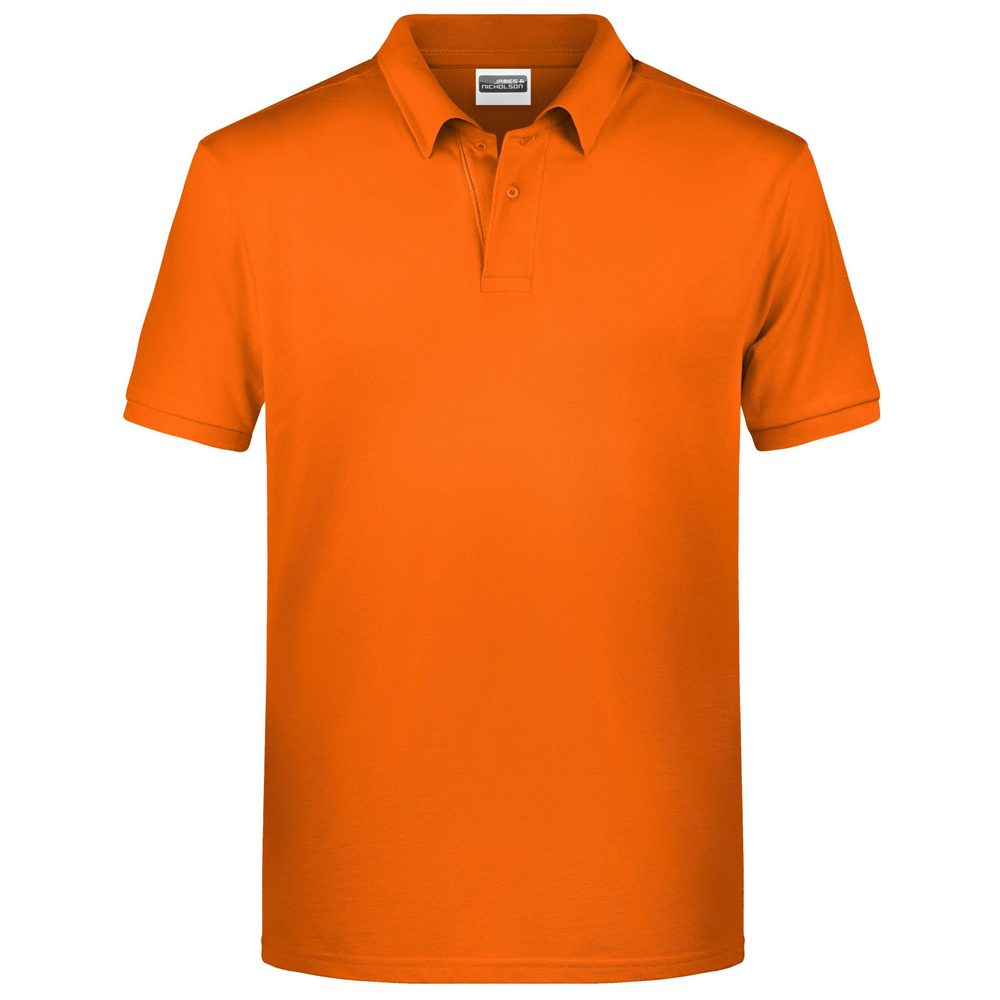 James & Nicholson Pánská polokošile z biobavlny 8010 - Oranžová | XXXL