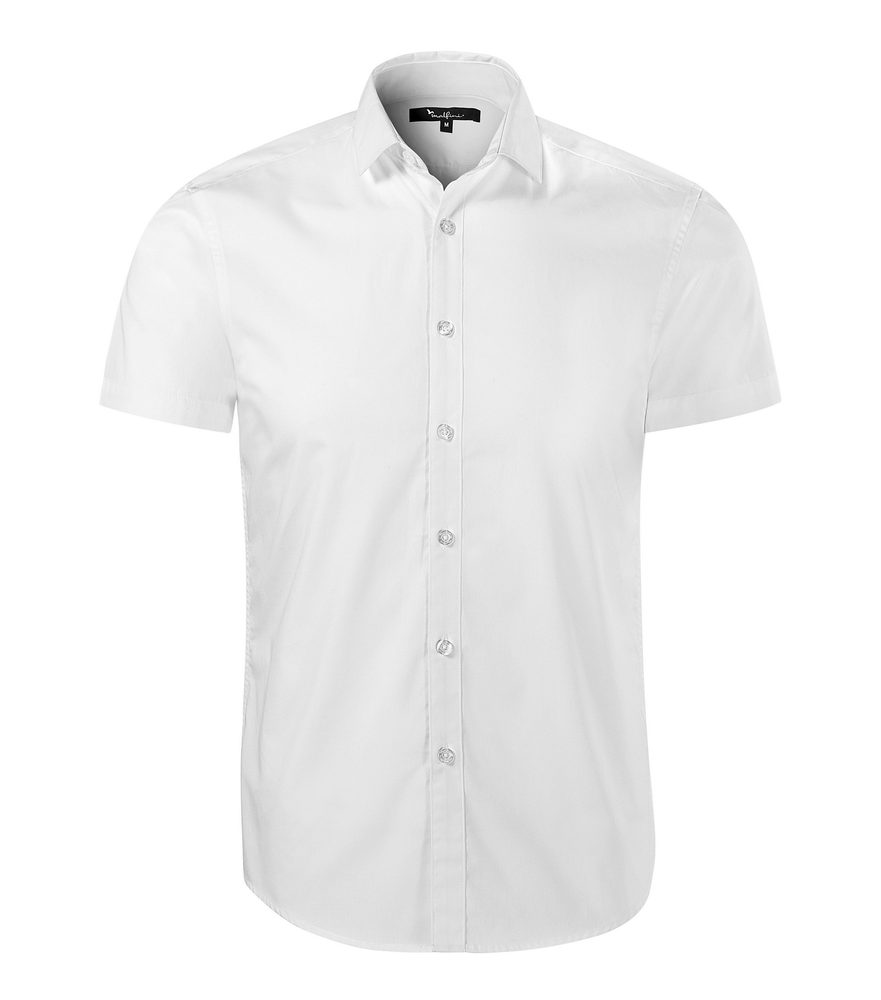 MALFINI Pánska košeľa s krátkym rukávom Flash - Biela | S