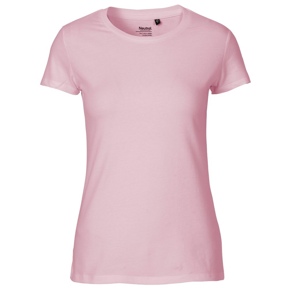 Neutral Dámské tričko Fit z organické Fairtrade bavlny - Světle růžová | M