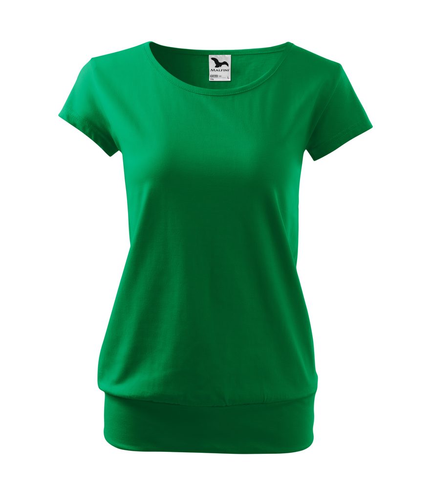 MALFINI Dámske tričko City - Stredne zelená | XS