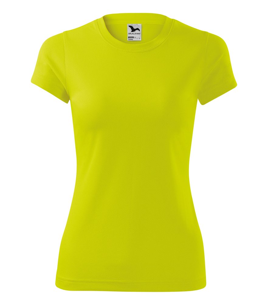 MALFINI Dámské tričko Fantasy - Neonově žlutá | XXL