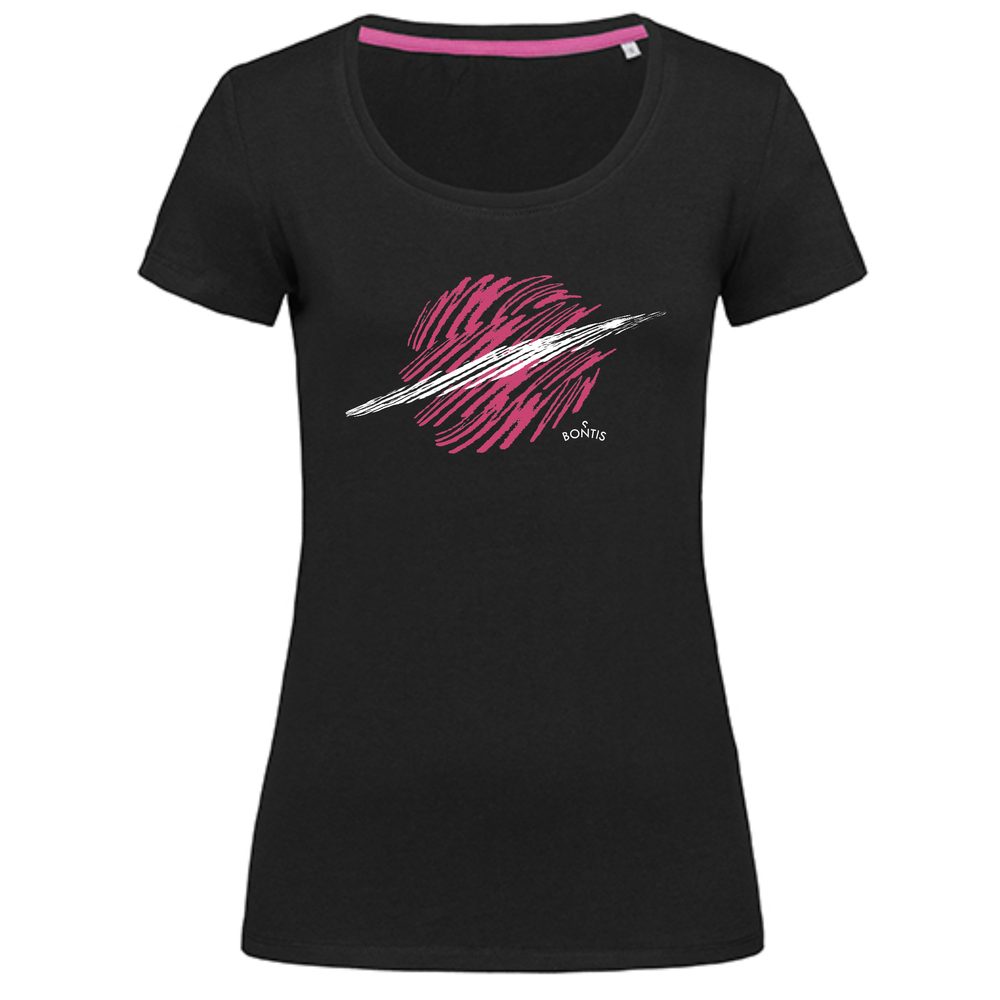 Bontis Dámské tričko SATURN - Černá / růžová | XL
