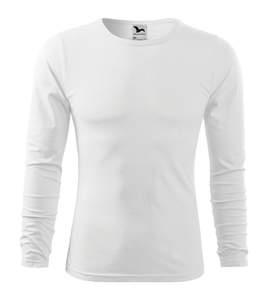 MALFINI Pánske tričko s dlhým rukávom Fit-T Long Sleeve - Biela | M