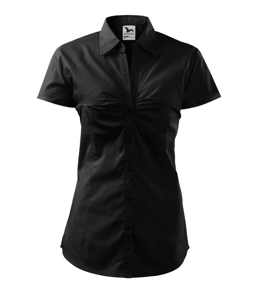 MALFINI Dámská košile s krátkým rukávem Chic - Černá | S