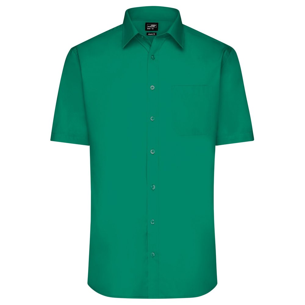 James & Nicholson Pánská košile s krátkým rukávem JN680 - Irská zelená | L
