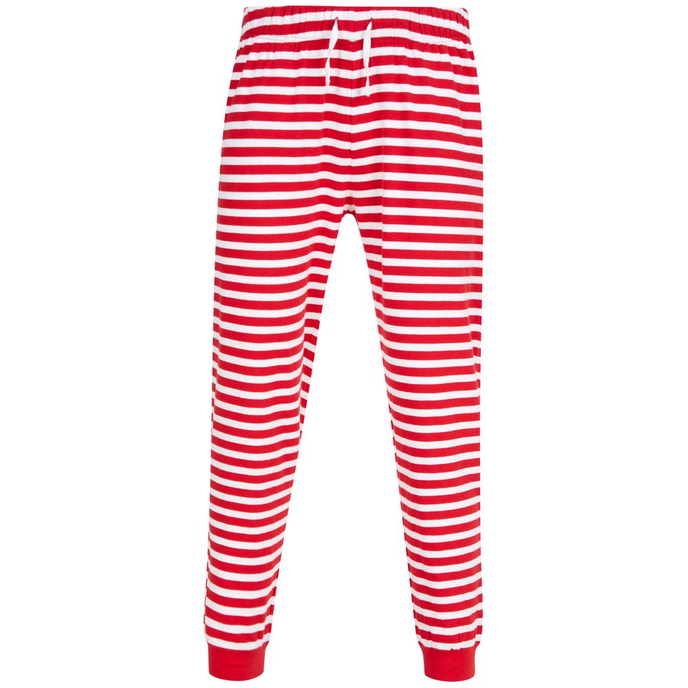 SF (Skinnifit) Pánské pyžamové kalhoty se vzorem - Červená / bílá | XXL