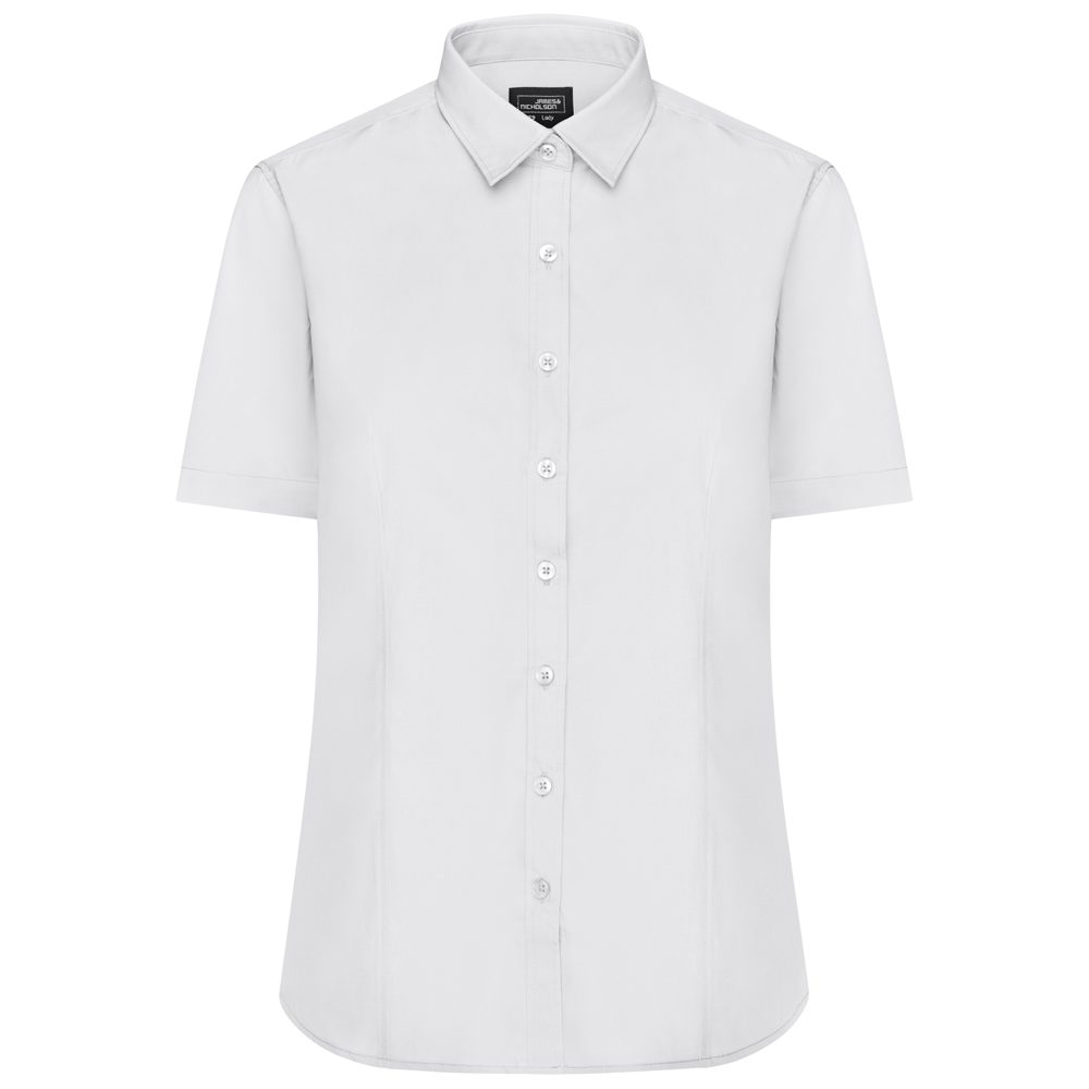 James & Nicholson Dámska košeľa s krátkym rukávom JN679 - Biela | S