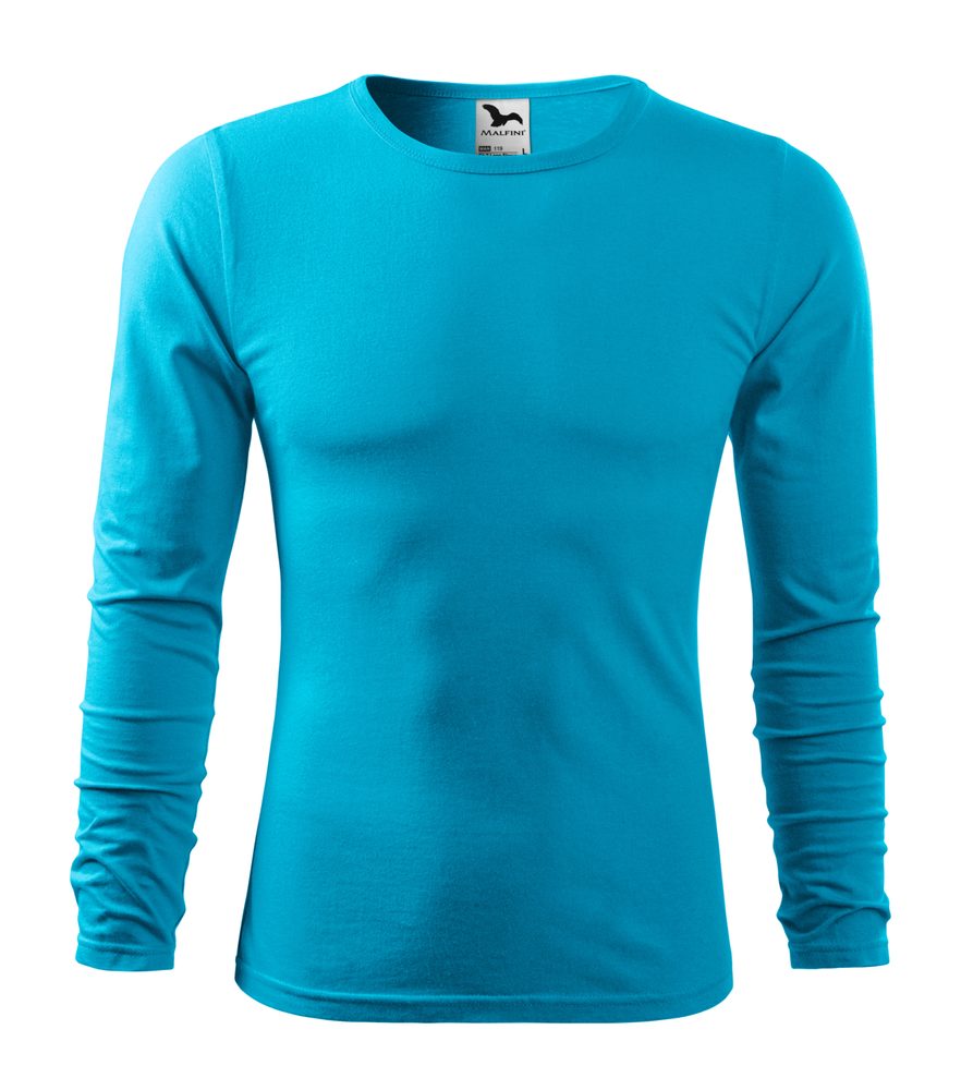MALFINI Pánské tričko s dlouhým rukávem Fit-T Long Sleeve - Tyrkysová | S