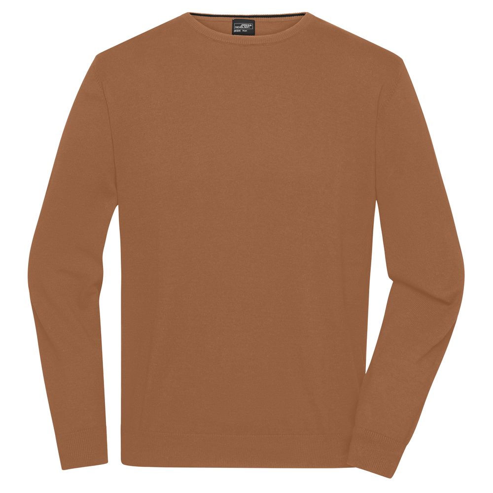 James & Nicholson Ľahký pánsky pletený sveter JN1314 - Camel | S