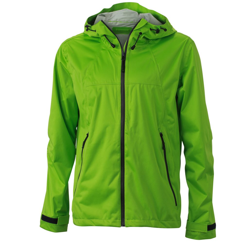 James & Nicholson Pánska softshellová bunda s kapucňou JN1098 - Jarná zelená / oceľovo šedá | XL