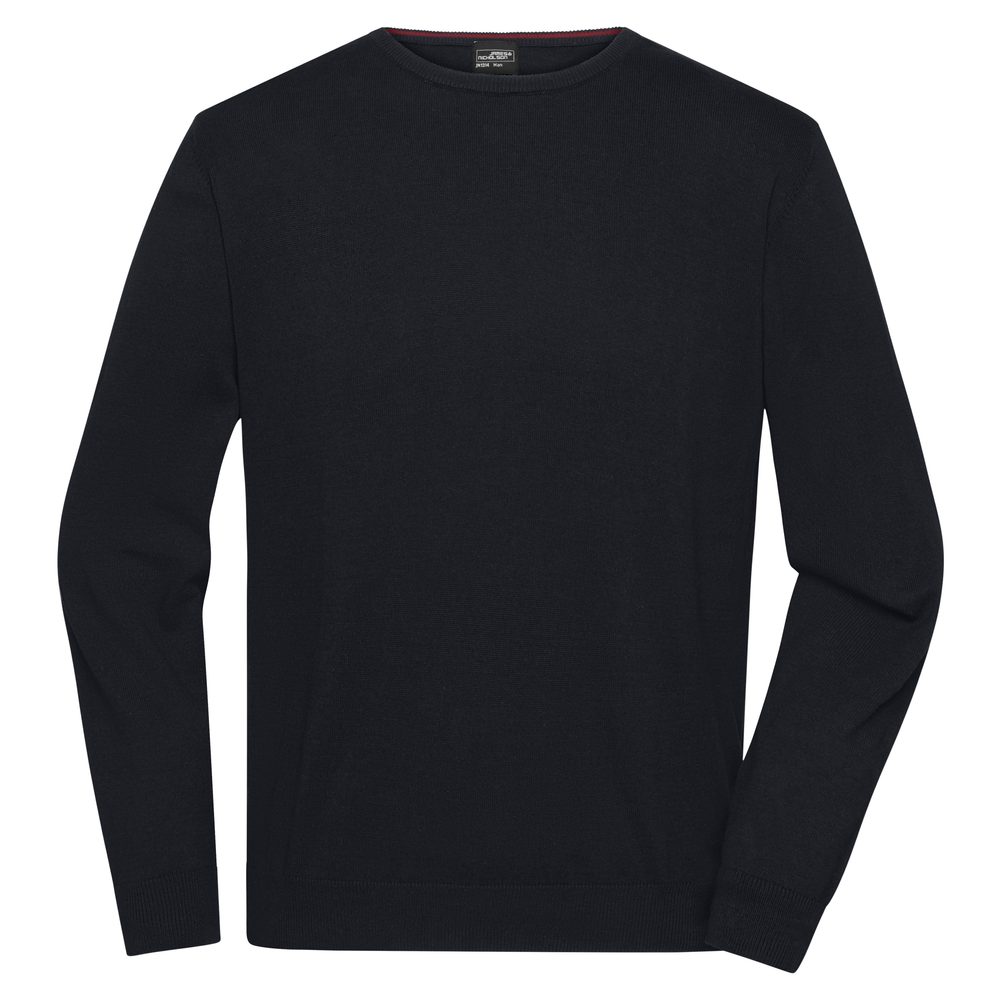 James & Nicholson Lehký pánský pletený svetr JN1314 - Černá | XL