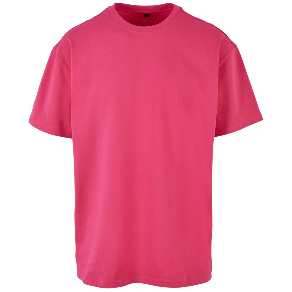 Build Your Brand Pánske tričko Heavy Oversize Tee - Ibiškově růžová | L