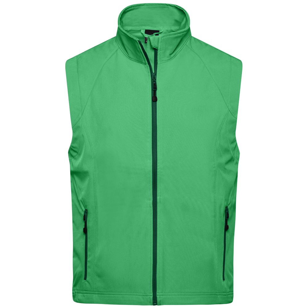 James & Nicholson Pánská softshellová vesta JN1022 - Zelená | S