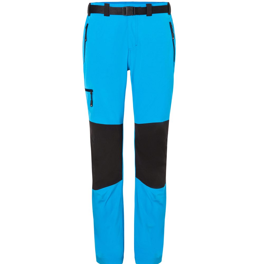 James & Nicholson Pánské trekingové kalhoty JN1206 - Jasně modrá / tmavě modrá | XXXL