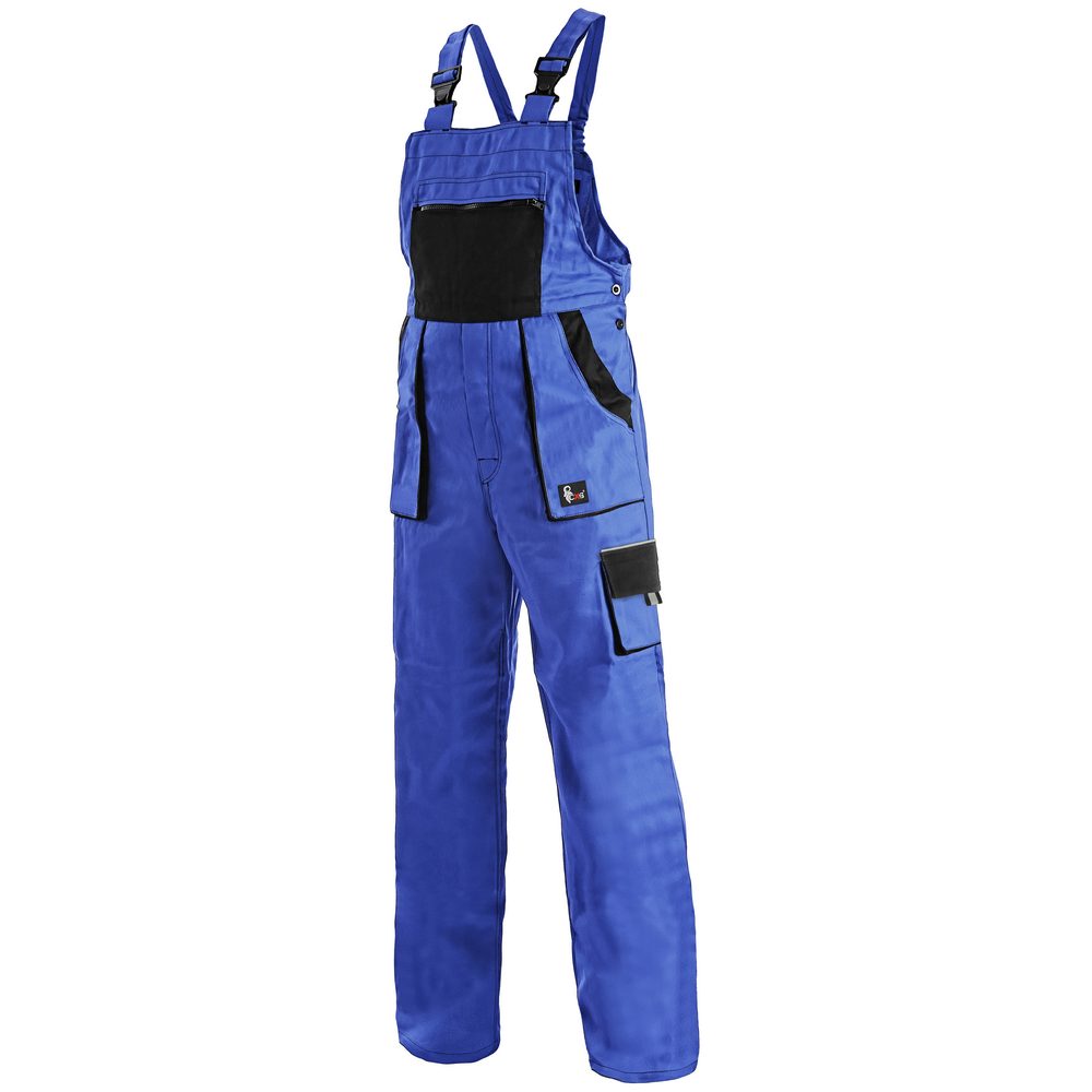 Canis (CXS) Dámské pracovní kalhoty s laclem CXS LUXY SABINA - Modrá / černá | 40