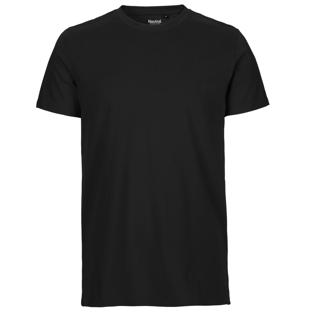 Neutral Pánské tričko Fit z organické Fairtrade bavlny - Černá | S