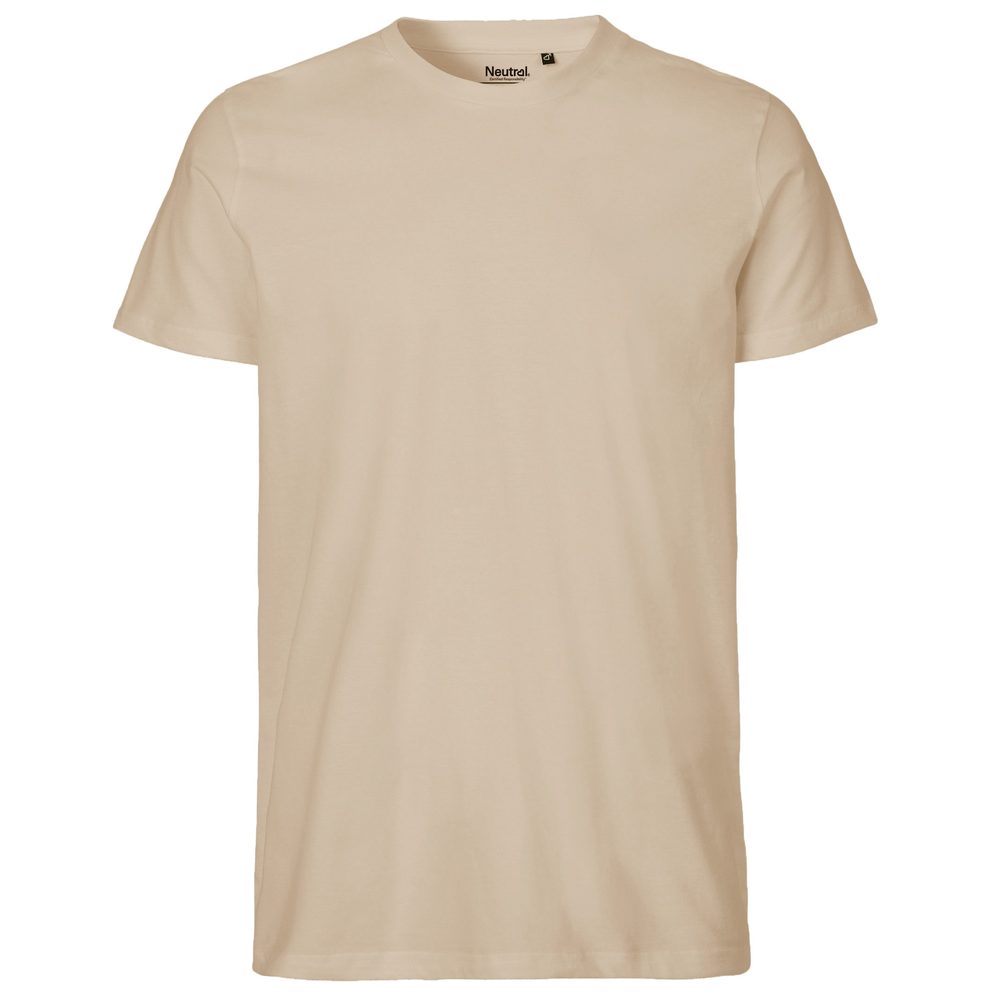 Neutral Pánské tričko Fit z organické Fairtrade bavlny - Písková | XL