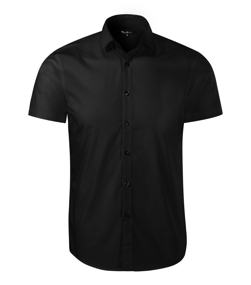 MALFINI Pánská košile s krátkým rukávem Flash - Černá | S