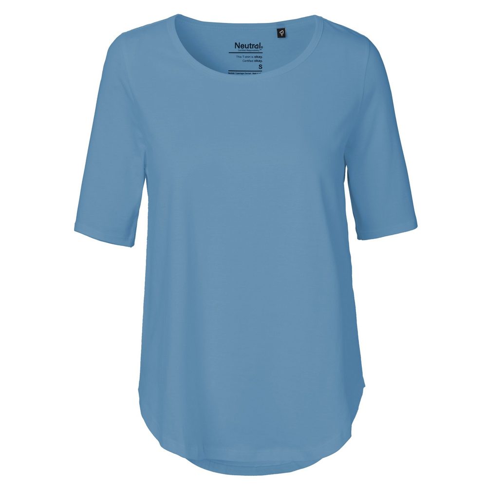 Neutral Dámské tričko s polovičním rukávem z organické Fairtrade bavlny - Dusty indigo | M