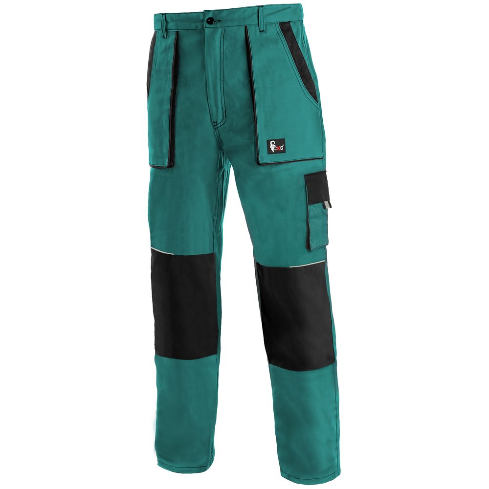 Canis (CXS) Pracovní kalhoty CXS LUXY JOSEF prodloužené - Zelená / černá | 54