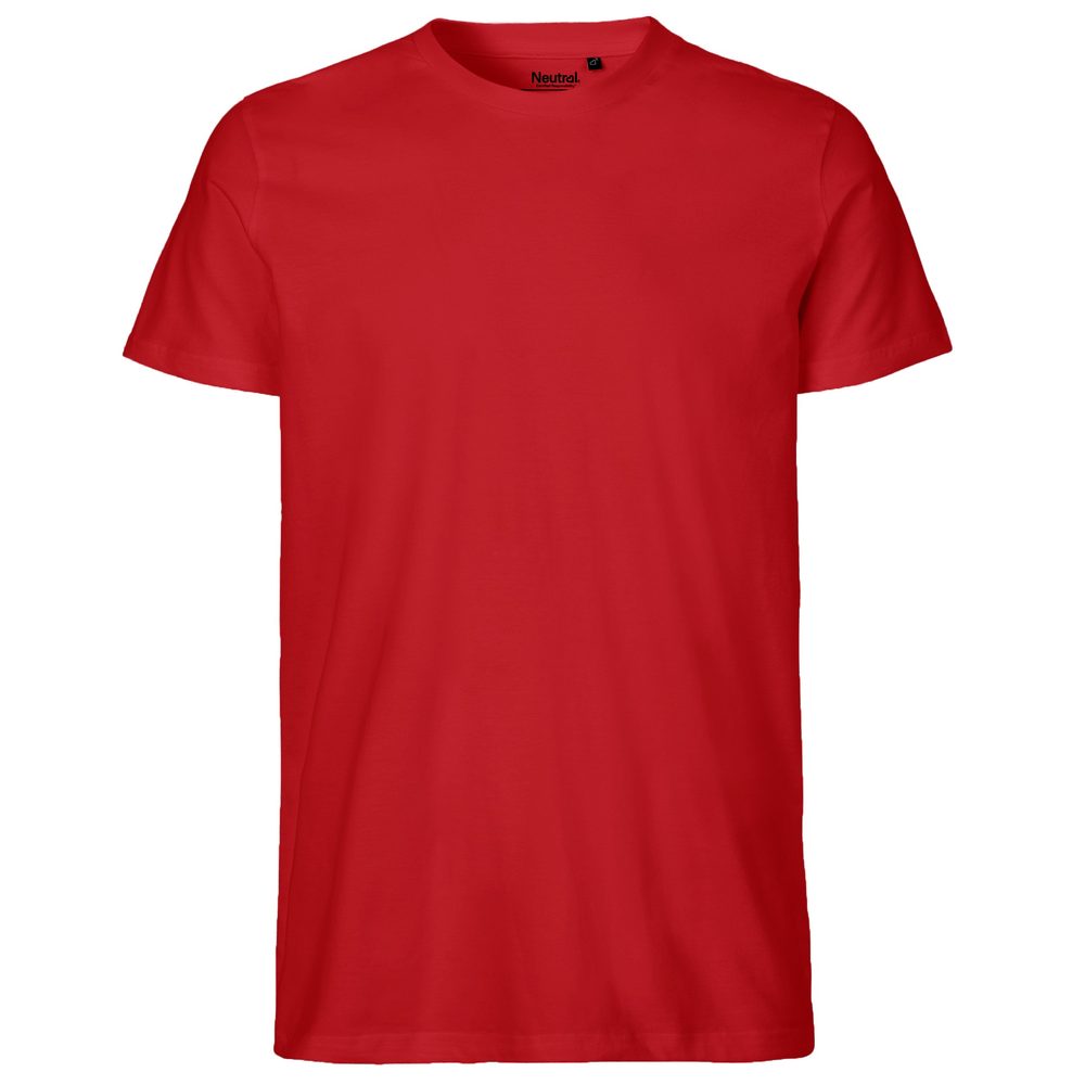 Neutral Pánské tričko Fit z organické Fairtrade bavlny - Červená | M