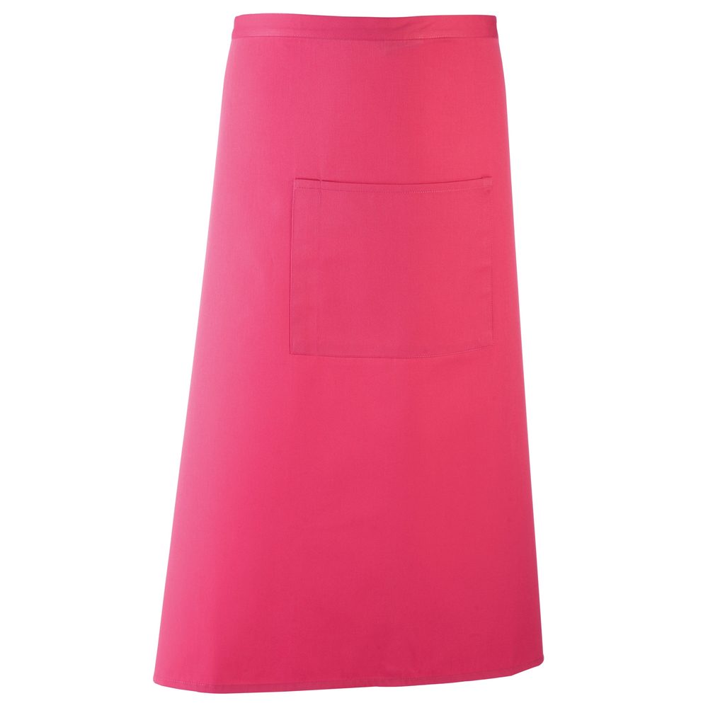 Premier Workwear Dlhá zástera do pása s vreckom - Hot pink