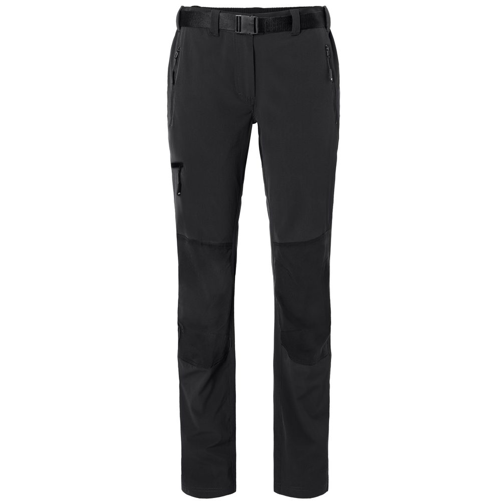 James & Nicholson Dámské trekingové kalhoty JN1205 - Černá / černá | L