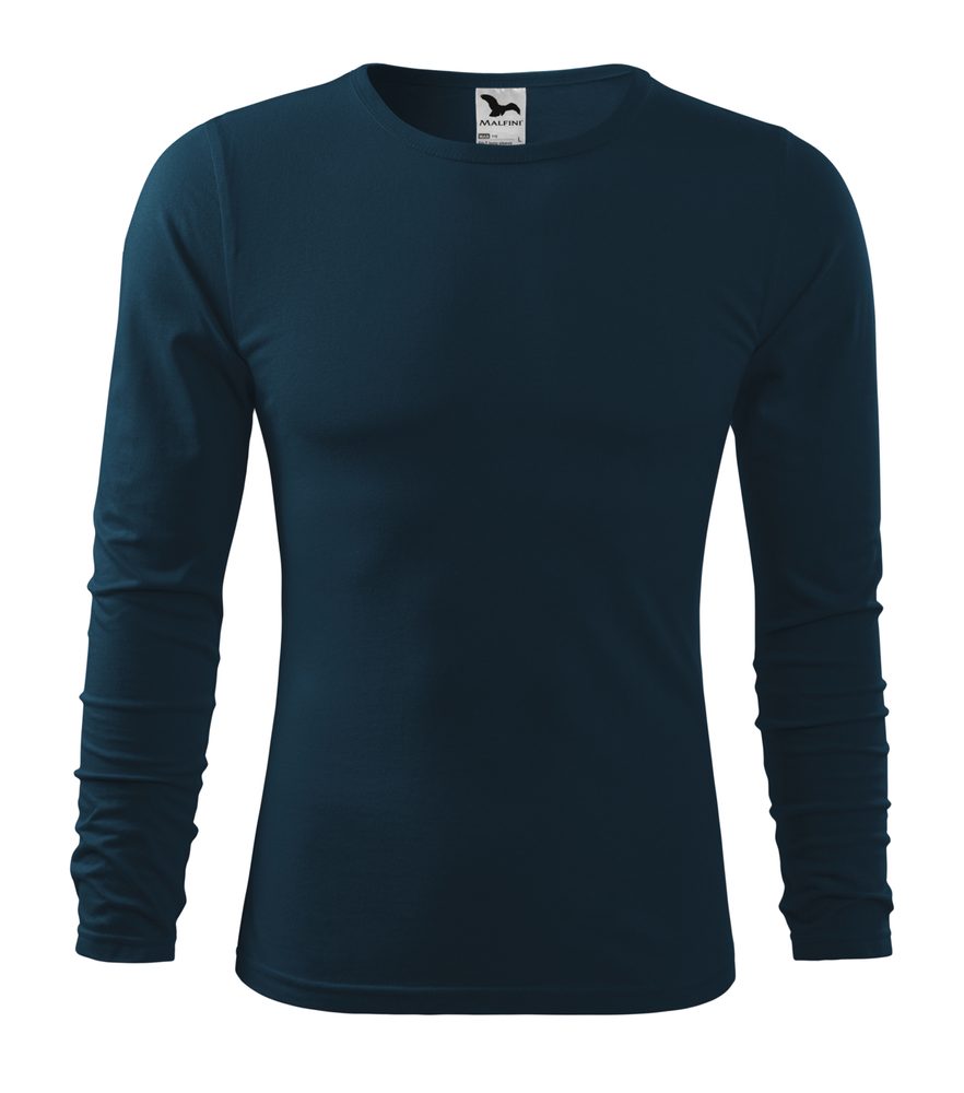 MALFINI Pánské tričko s dlouhým rukávem Fit-T Long Sleeve - Námořní modrá | L