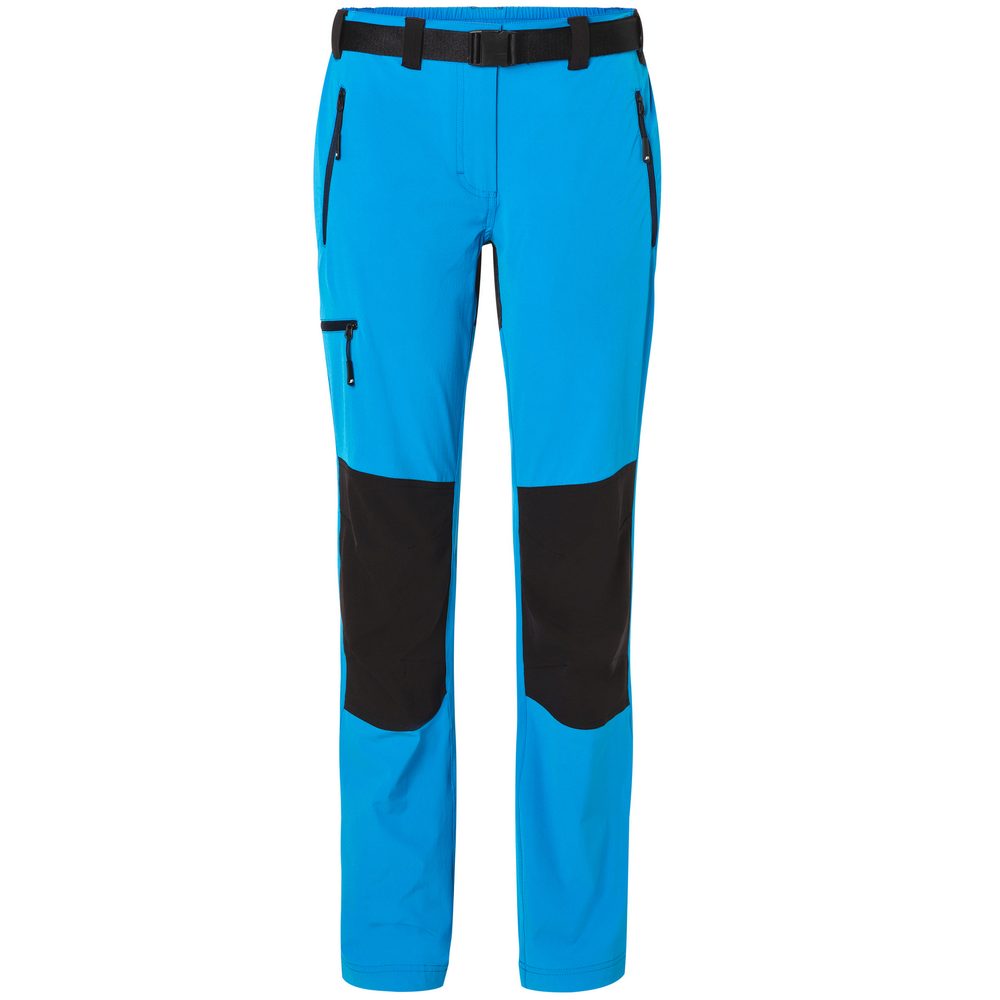 James & Nicholson Dámske trekingové nohavice JN1205 - Jasná modrá / tmavomodrá | L