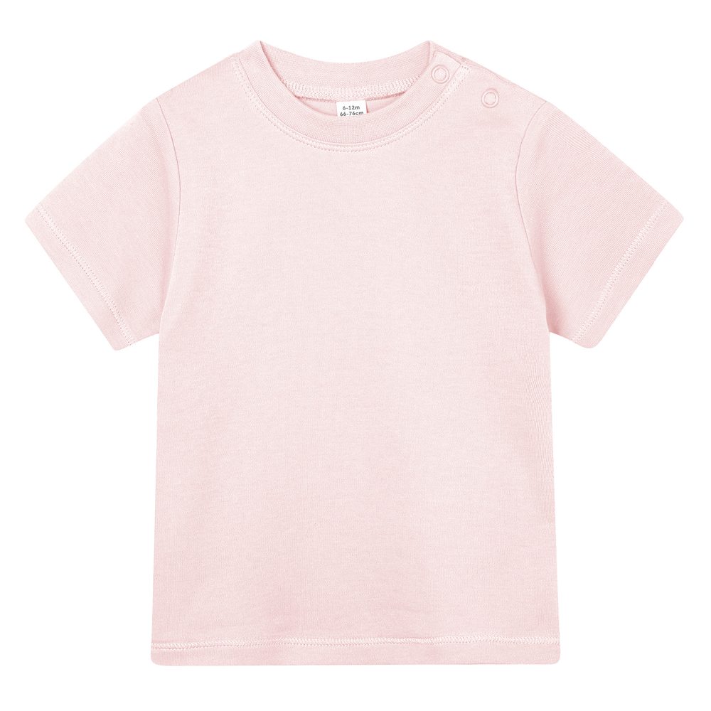 Babybugz Jednofarebné dojčenské tričko - Púdrovo ružová | 0-3 mesiacov
