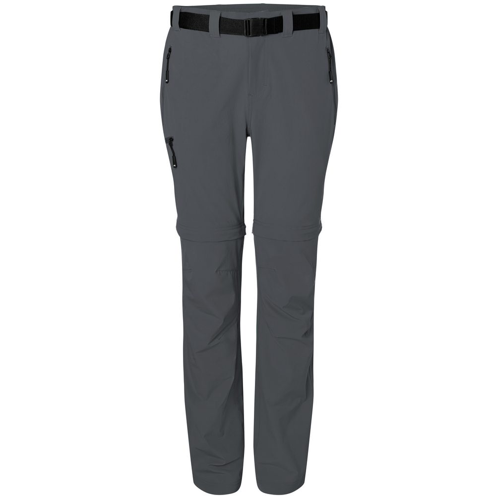 James & Nicholson Dámské outdoorové kalhoty s odepínacími nohavicemi JN1201 - Tmavě šedá | L