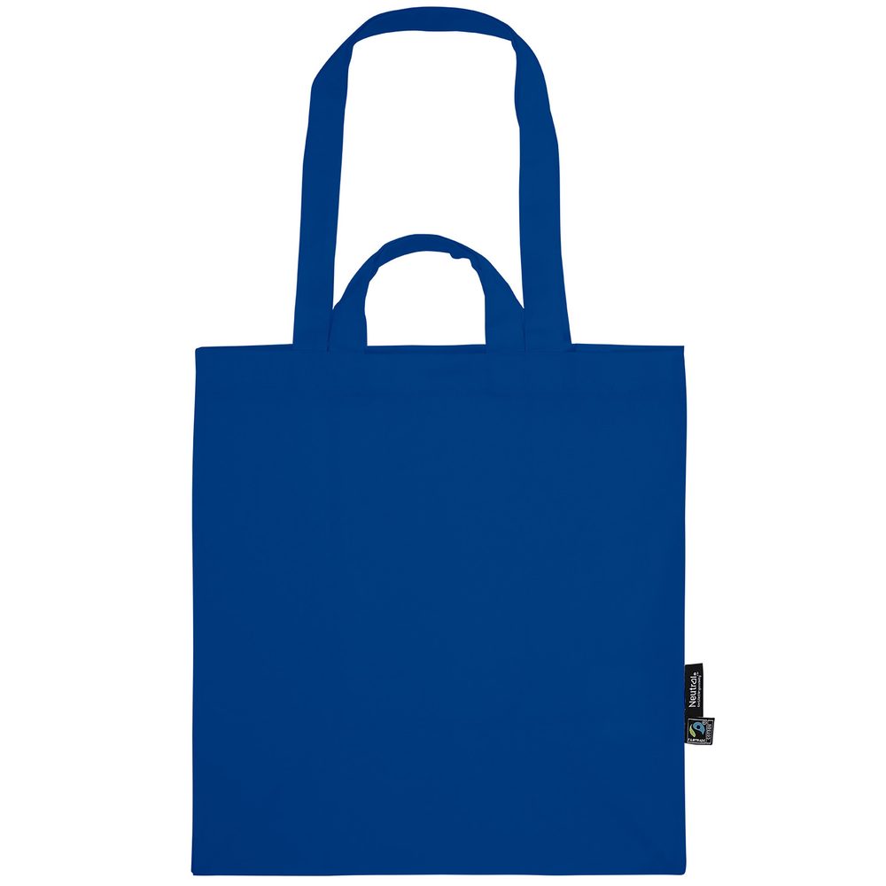 Neutral Nákupná taška so 4 uškami z organickej Fairtrade bavlny - Kráľovská modrá