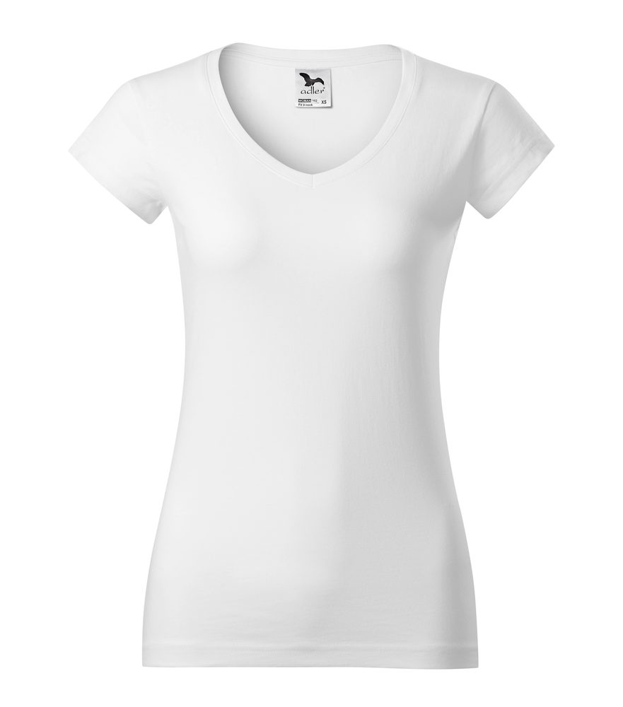 MALFINI Dámské tričko Fit V-neck - Bílá | M