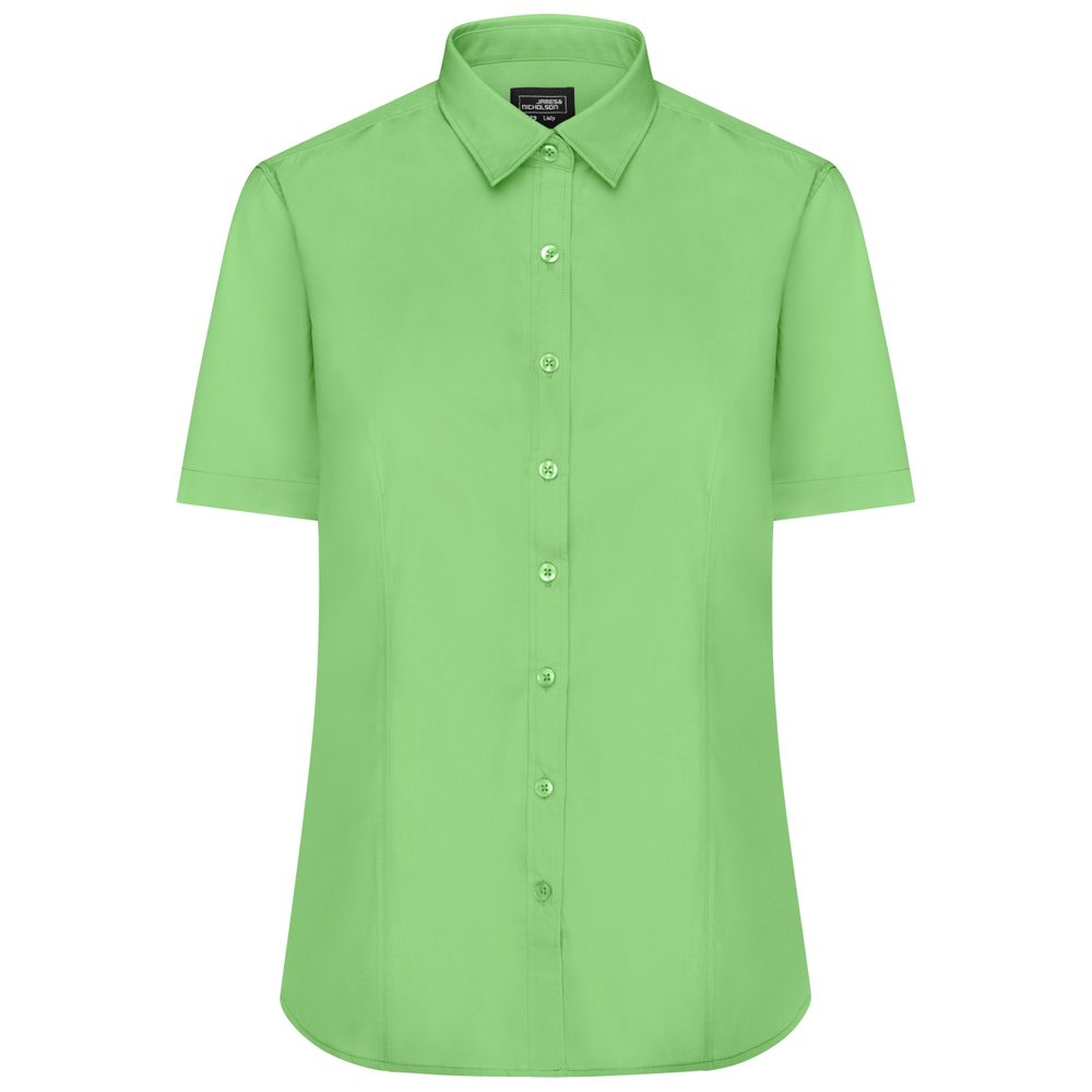 James & Nicholson Dámska košeľa s krátkym rukávom JN679 - Limetkovo zelená | XXL