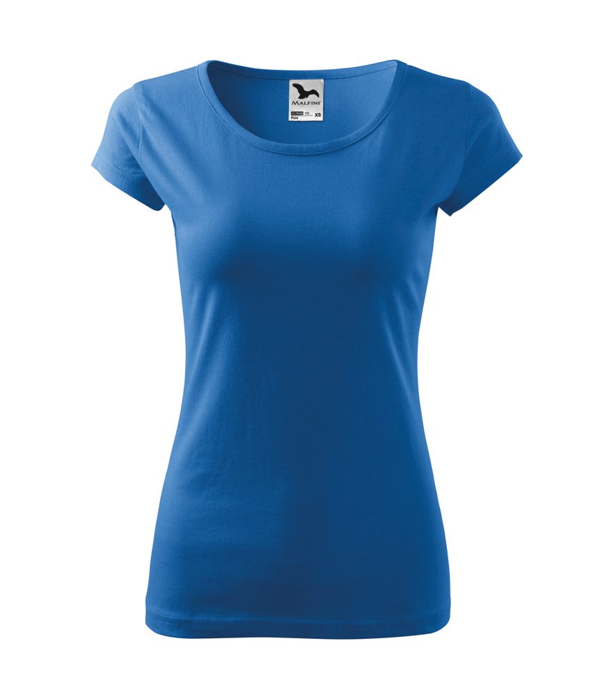 MALFINI Dámské tričko Pure - Azurově modrá | L