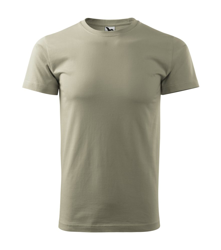 MALFINI Pánské tričko Basic - Světlá khaki | XS